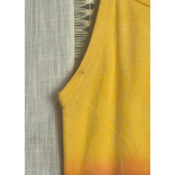 Vintage Y2K Designer Orange Yellow Sun Tank Top Trixie Marie LA Tank Vintage OS - Picture 8 of 13